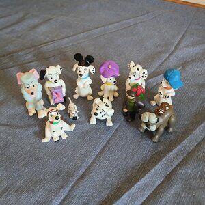 Walt Disney 101 Dalmatians Figurines PVC set of 12 Used